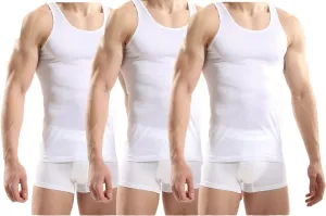 Egyptian Cotton MERCERIS Men's Tank Undershirts - Men's Sleeveless Tank Top - Men's 100% Cotton Tank Undershirts (Pack of 3)