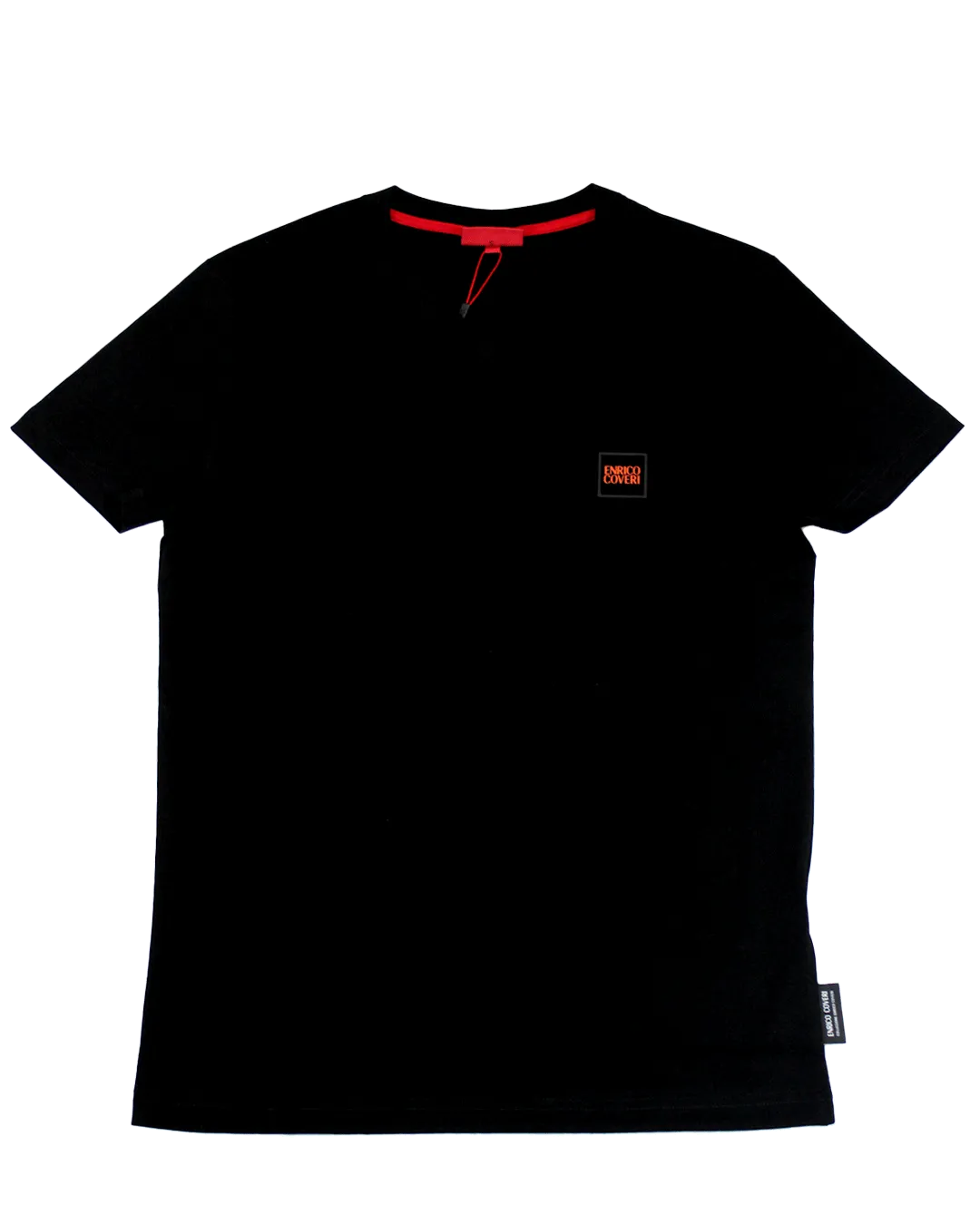ENRICO COVERI Black Basic V Neck T Shirt