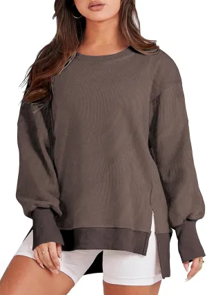 Eytino Plus Size Sweatshirt for Women Oversized Long Sleeve Crewneck Casual Loose Fall Fashion Outfits Tops(1X-5X)