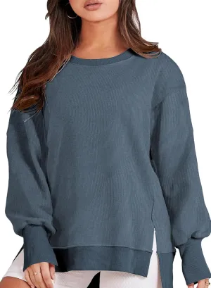 Eytino Plus Size Sweatshirt for Women Oversized Long Sleeve Crewneck Casual Loose Fall Fashion Outfits Tops(1X-5X)