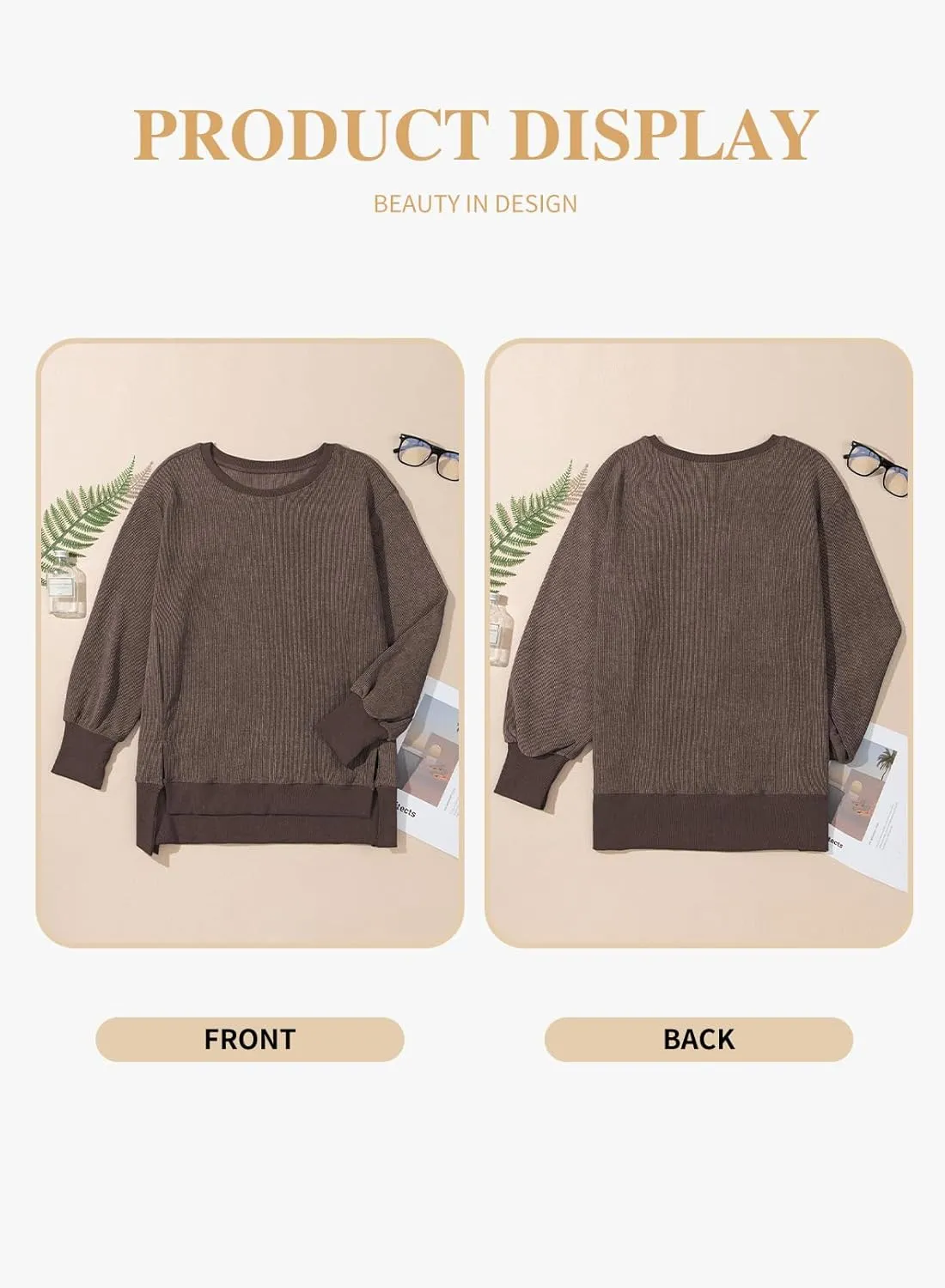 Eytino Plus Size Sweatshirt for Women Oversized Long Sleeve Crewneck Casual Loose Fall Fashion Outfits Tops(1X-5X)