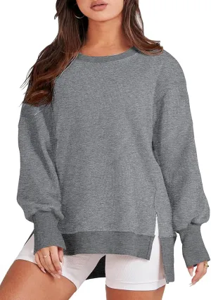 Eytino Plus Size Sweatshirt for Women Oversized Long Sleeve Crewneck Casual Loose Fall Fashion Outfits Tops(1X-5X)