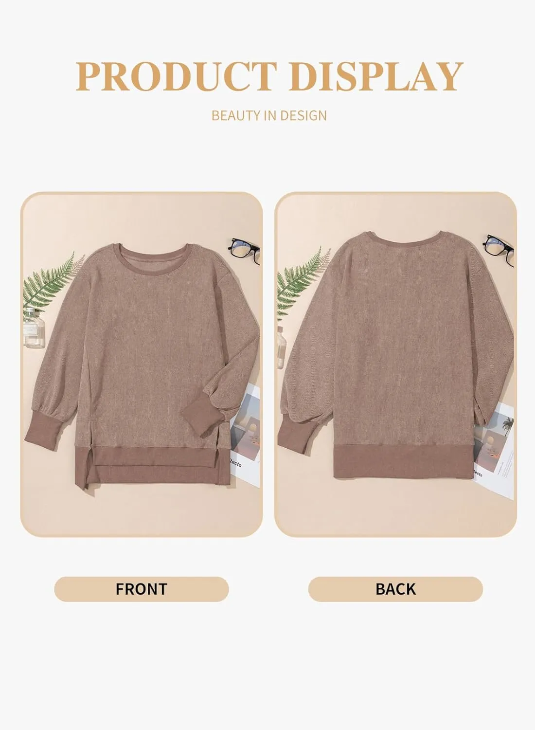 Eytino Plus Size Sweatshirt for Women Oversized Long Sleeve Crewneck Casual Loose Fall Fashion Outfits Tops(1X-5X)