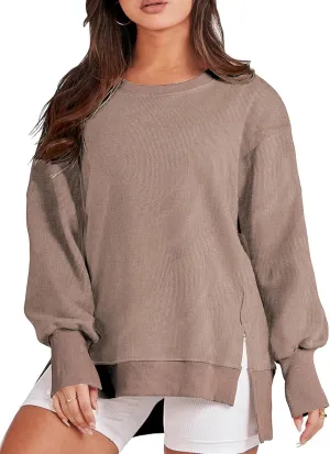 Eytino Plus Size Sweatshirt for Women Oversized Long Sleeve Crewneck Casual Loose Fall Fashion Outfits Tops(1X-5X)