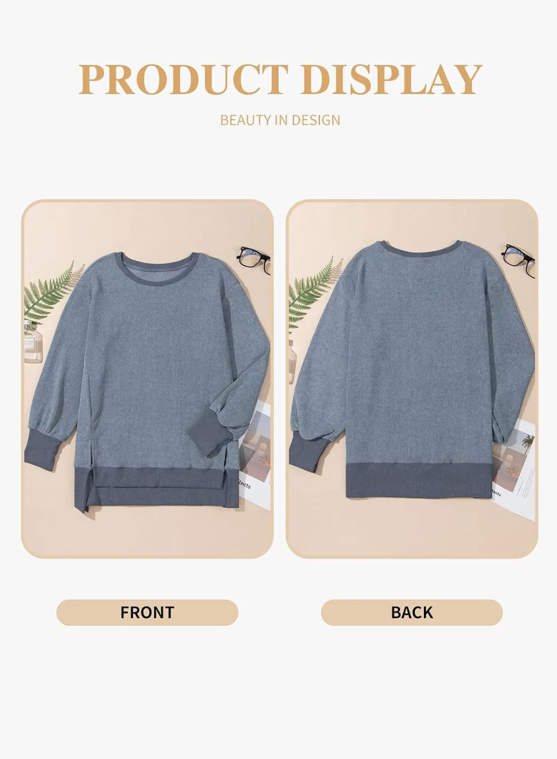 Eytino Plus Size Sweatshirt for Women Oversized Long Sleeve Crewneck Casual Loose Fall Fashion Outfits Tops(1X-5X)