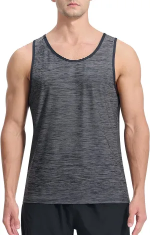 EZRUN Men's Tank Tops Quick Dry Workout Gym Sleeveless Shirts Summer Running Athletic Swim Shirts
