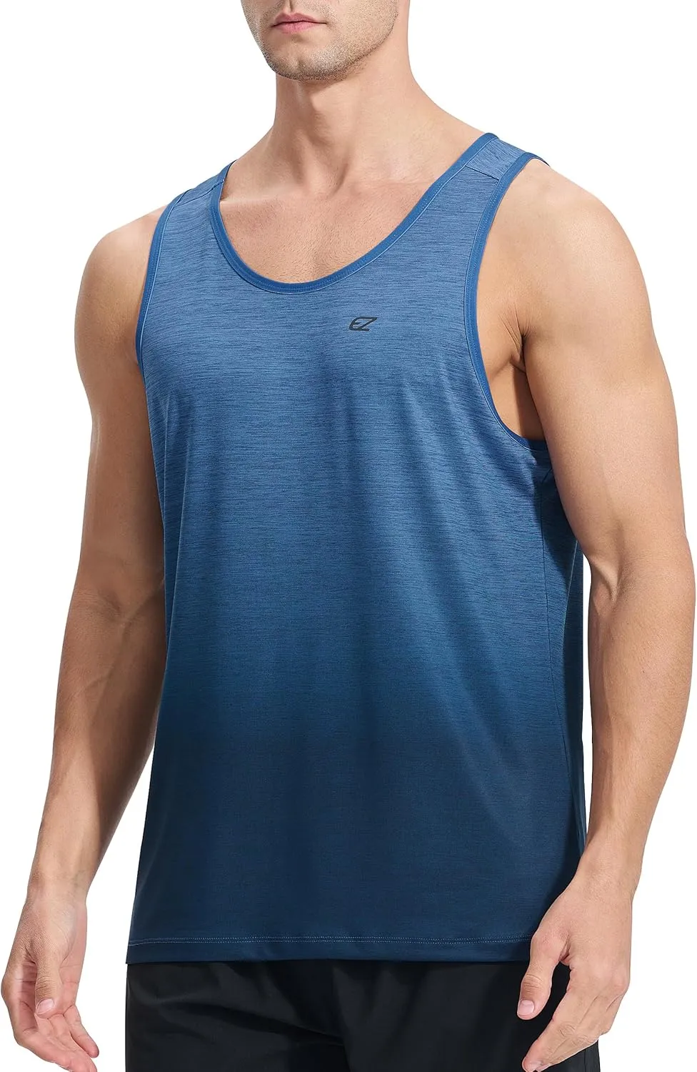 EZRUN Men's Tank Tops Quick Dry Workout Gym Sleeveless Shirts Summer Running Athletic Swim Shirts