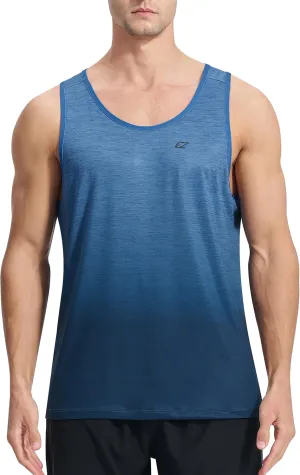 EZRUN Men's Tank Tops Quick Dry Workout Gym Sleeveless Shirts Summer Running Athletic Swim Shirts