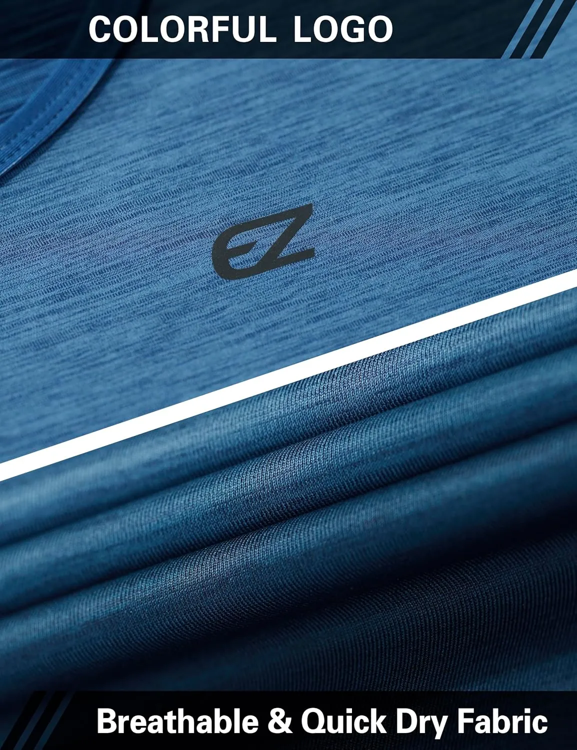 EZRUN Men's Tank Tops Quick Dry Workout Gym Sleeveless Shirts Summer Running Athletic Swim Shirts
