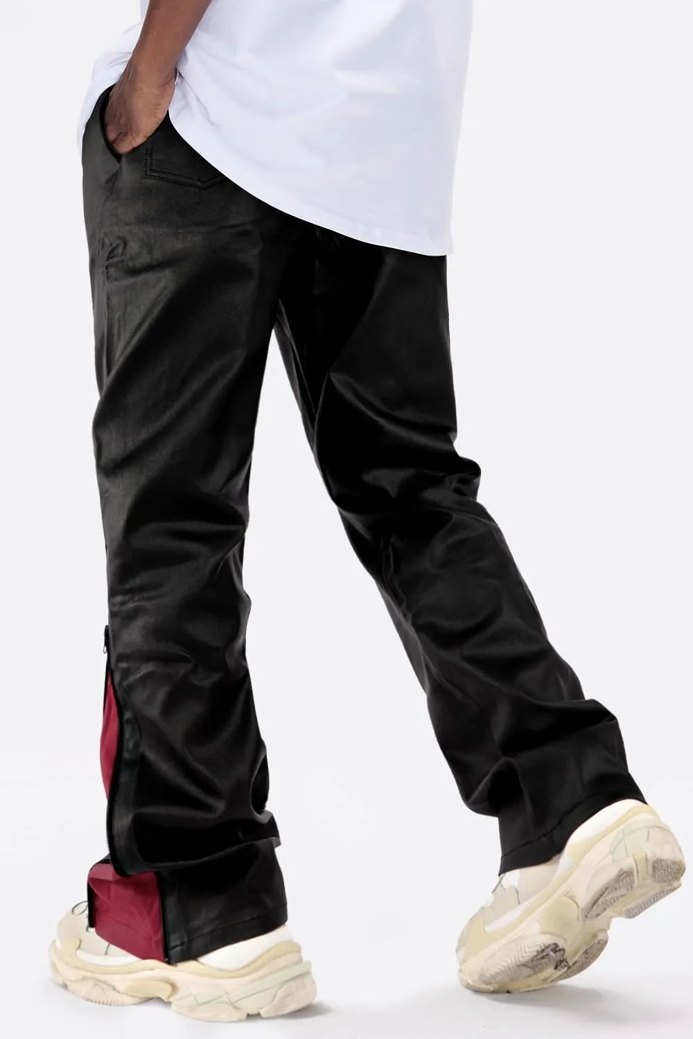 GINGTTO Mens Leather Pants Slim Fit Disco Pants for Men Stretch