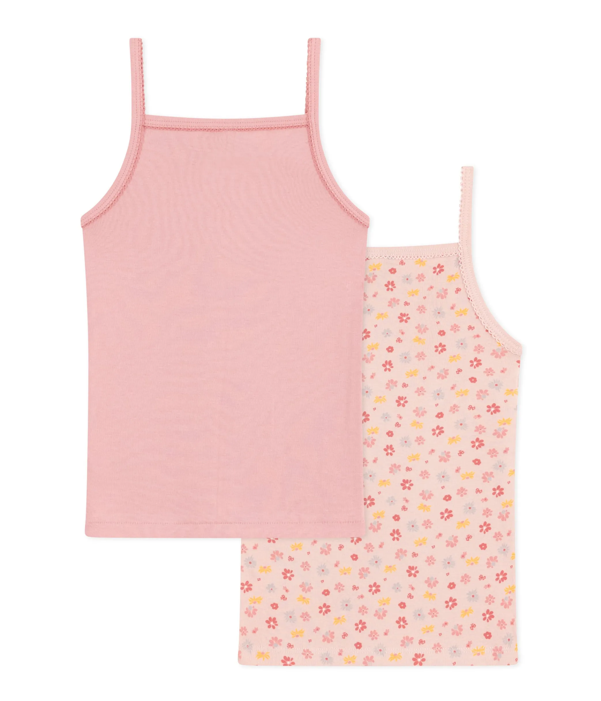 Girl 2PC Floral Pink Tank Top