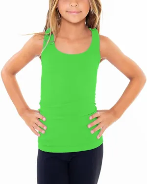 Girls Tank Tops - Racerback Athletic Dance Tops for Cheer Practice Wear - Fits Ages 7-10