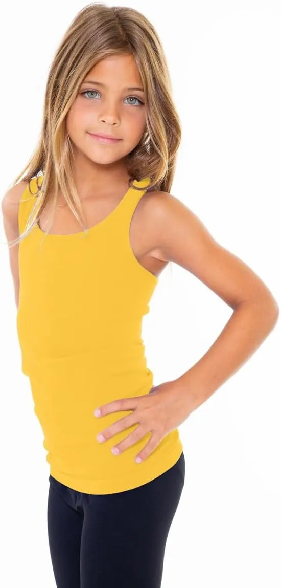 Girls Tank Tops - Racerback Athletic Dance Tops for Cheer Practice Wear - Fits Ages 7-10