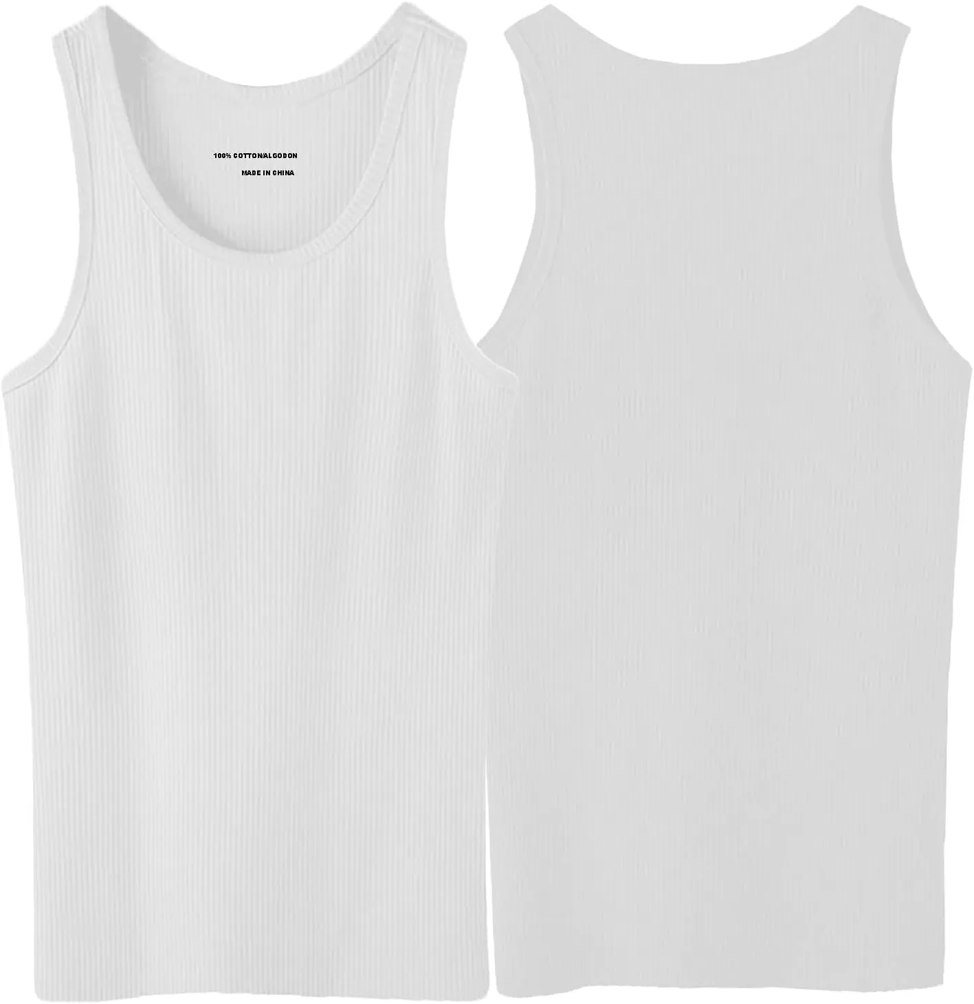 Glory Max 4-6 Pack Men 100% Cotton Ribbed Plain Tank Tops Wife Beater A-Shirts Undershirts