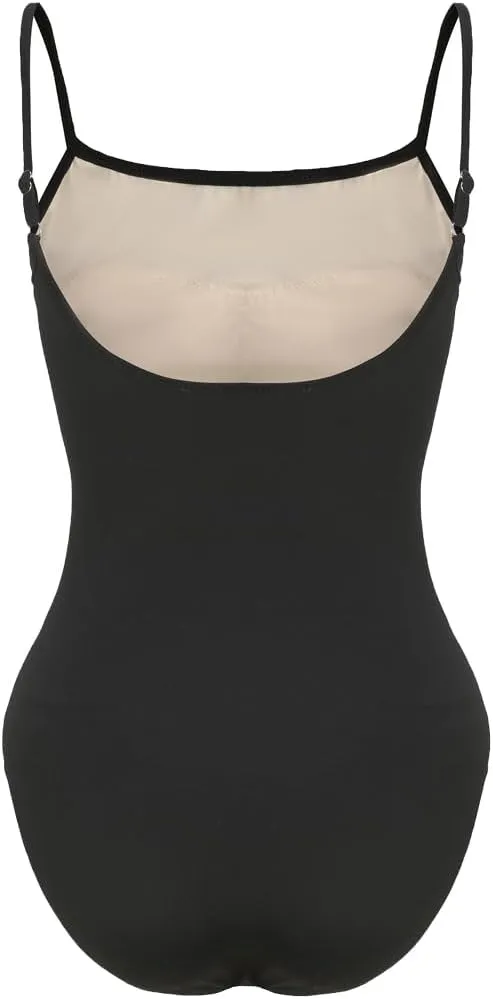 Grils and Women's Camisole Ballet Leotards with Adjustable Straps for Adult Dance Bodysuit