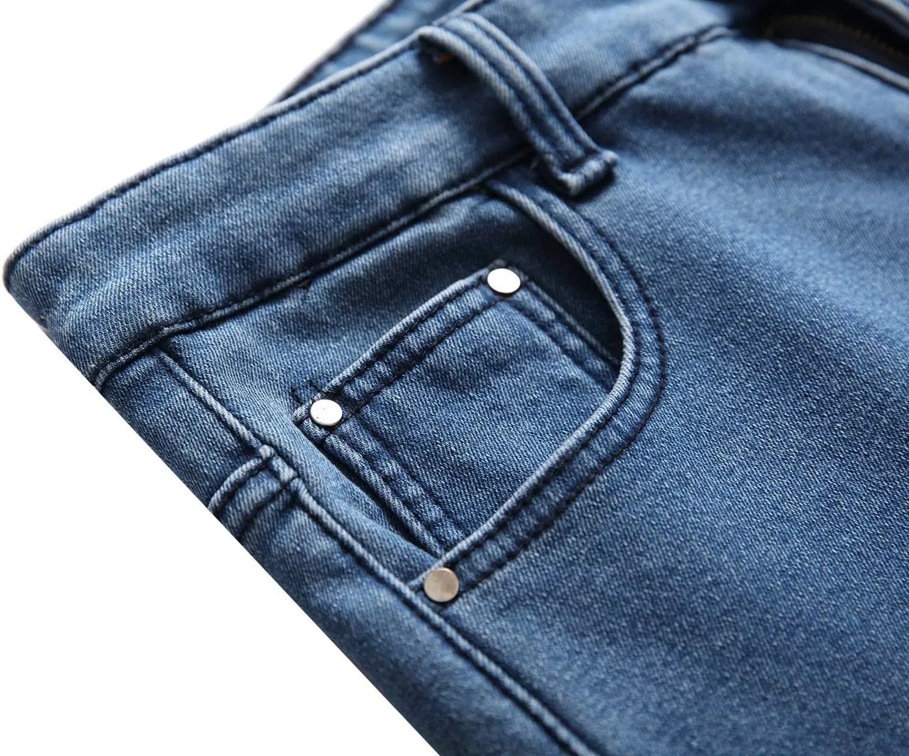 GUNLIRE Men's Thermal Fleece Lined Jeans Winter Slim Fit Thicken Stretch Warm Denim Pants