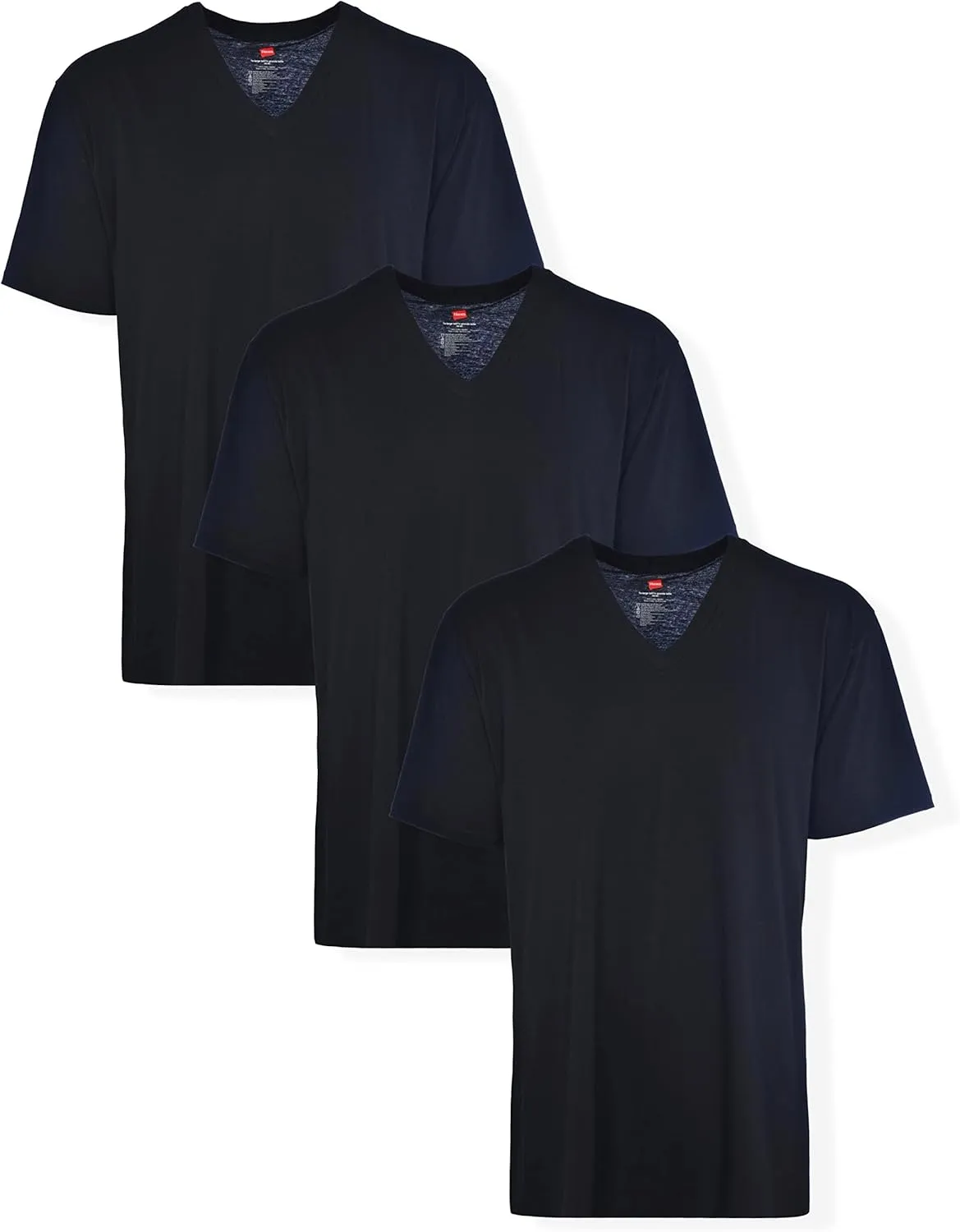 Hanes Mens Tall Cotton V-Neck Tagless Undershirts, Multipack