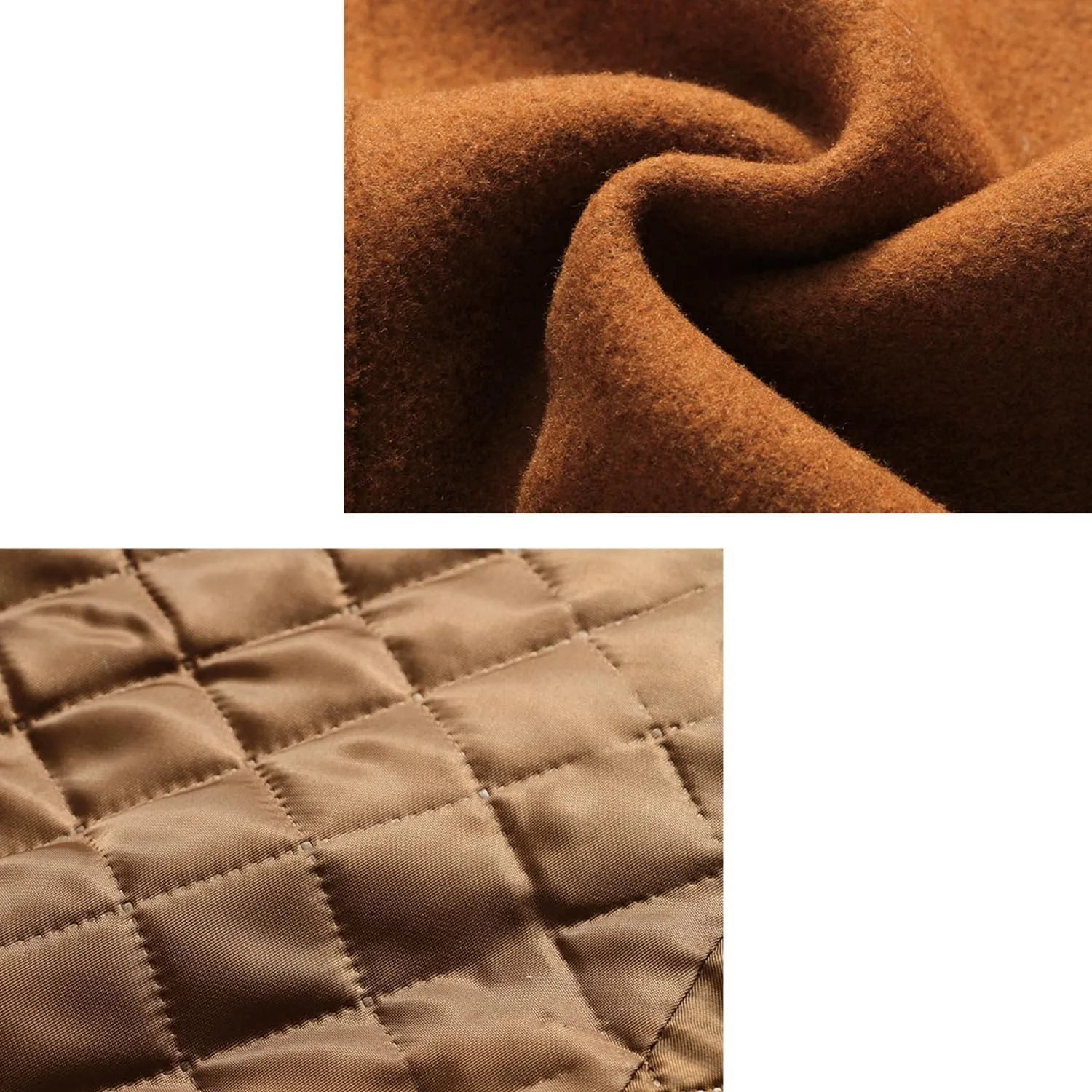 INVACHI Men's Wool Blend Coat Warm Winter Trench Coat with Detachable Soft Scarf Single Breasted Pea Coat