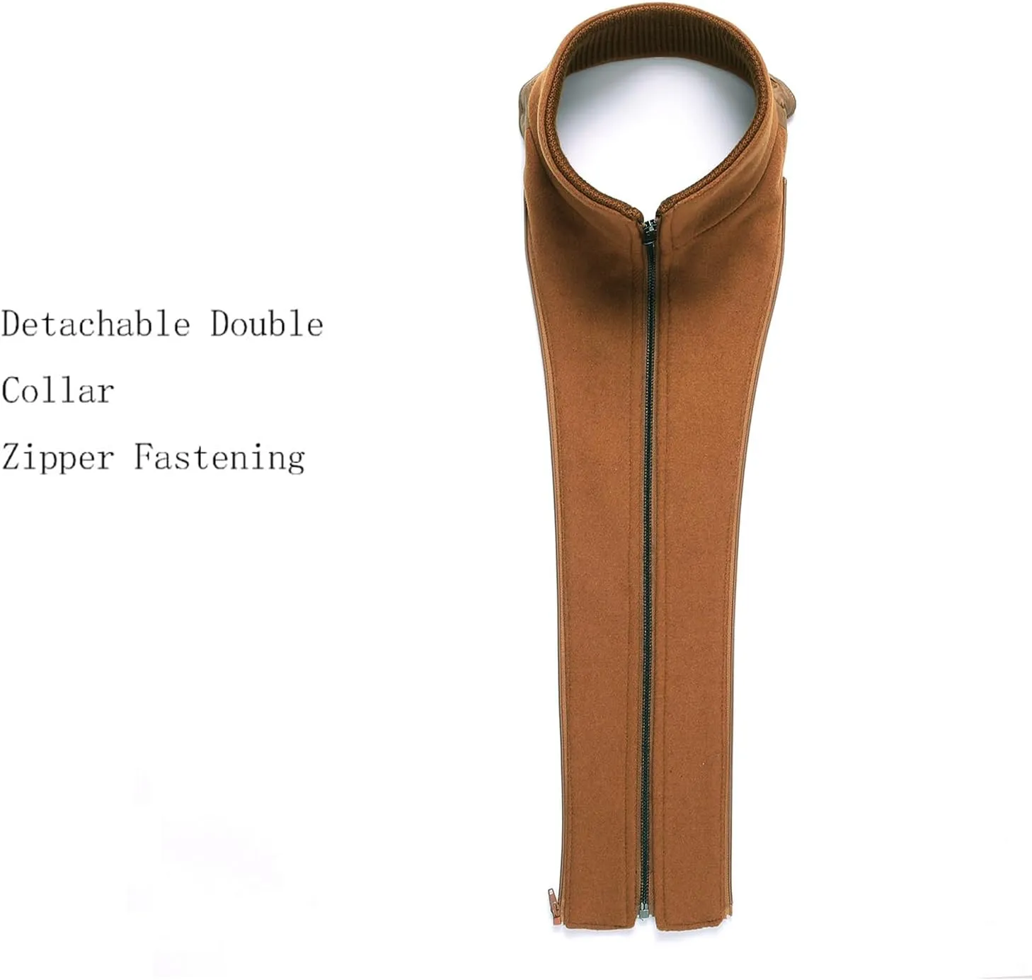 INVACHI Men's Wool Blend Coat Warm Winter Trench Coat with Detachable Soft Scarf Single Breasted Pea Coat