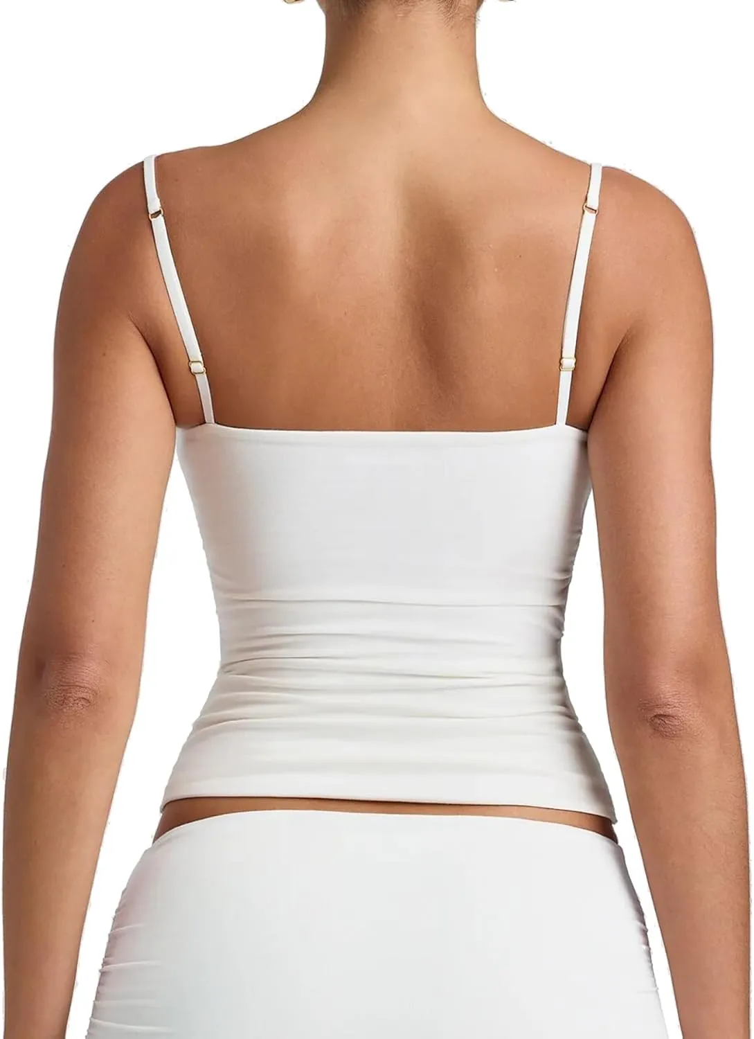 Jar of Love Women's Double Lined Spaghetti Scoop Neck Tank Tops 2025 Adjustable Cute Summer Sleeveless Tops