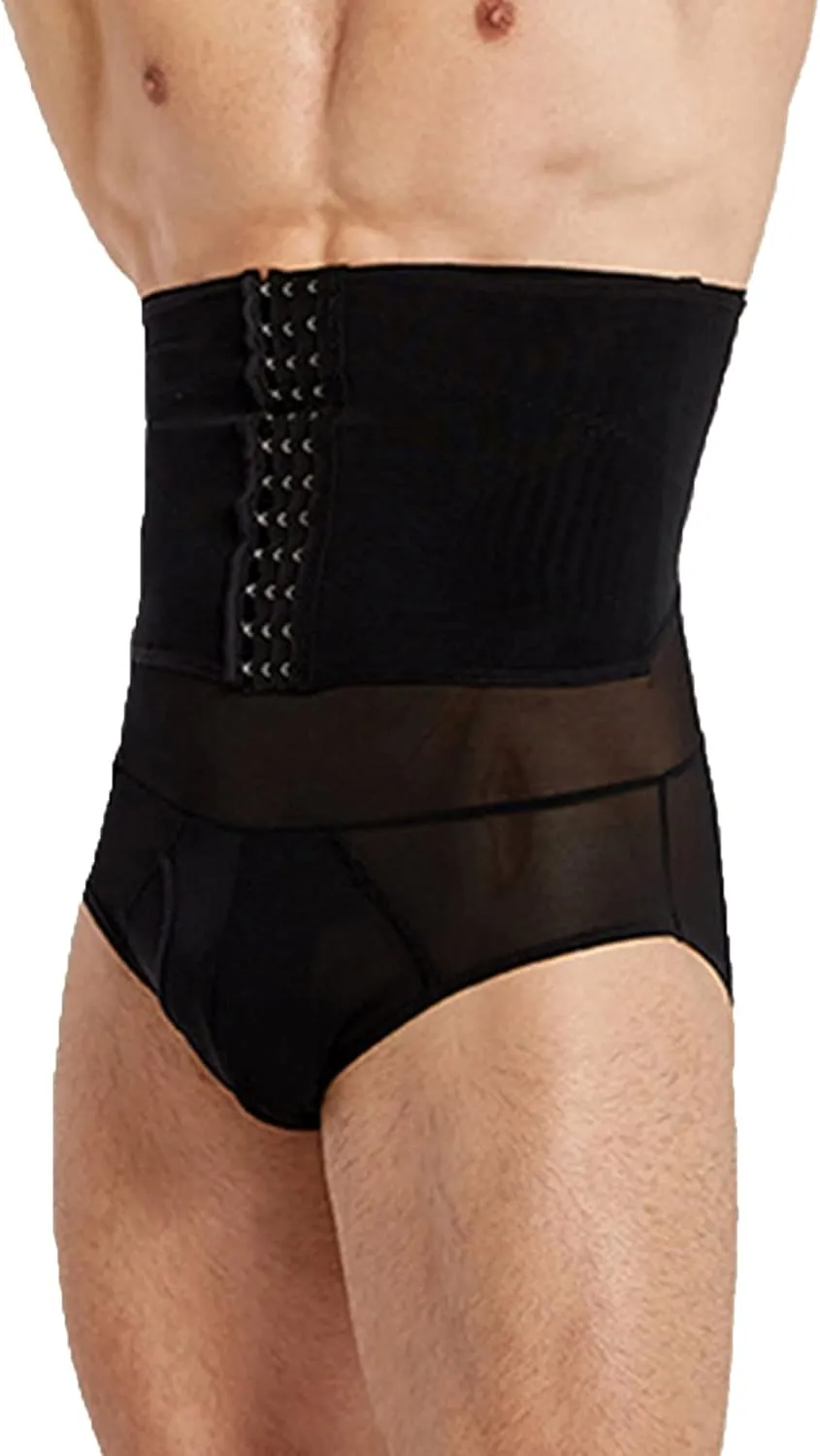 JEsilunmaMY Men's Girdle Waist Trainer Briefs High Waist Tummy Control Body Shaper Slimming Butt Lifter Shapewear Underwear