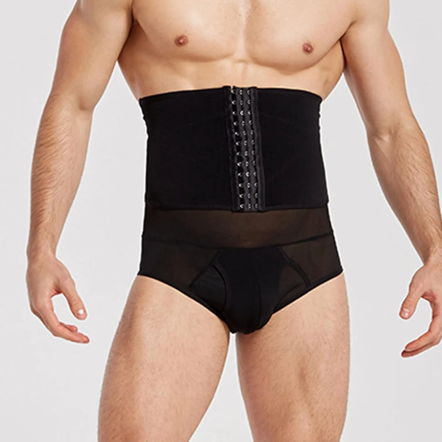 JEsilunmaMY Men's Girdle Waist Trainer Briefs High Waist Tummy Control Body Shaper Slimming Butt Lifter Shapewear Underwear