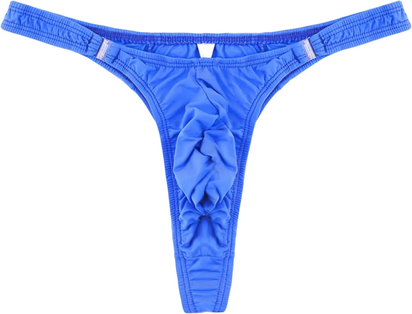 JEsilunmaMY Mens Ruched T-Back Thong Patent Leather Low Rise Bulge Pouch Underwear Soft Stretch G-String Briefs Under Panties