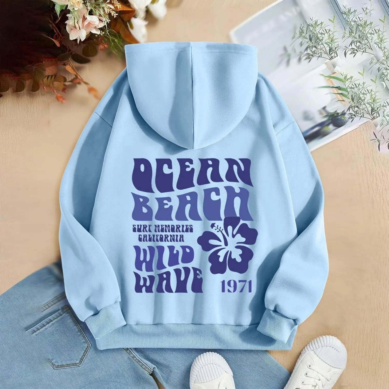 Jesus Loves You Hoodie, Preppy Hoodies for Women Letter Graphic Printed Sweatshirts with Pocket Comfy Fleece Pullover Tops