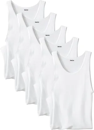 KingSize Men's Big & Tall 3-Pack Ribbed Cotton Tank Undershirt