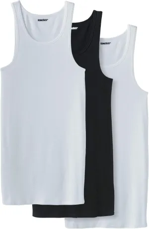 KingSize Men's Big & Tall 3-Pack Ribbed Cotton Tank Undershirt