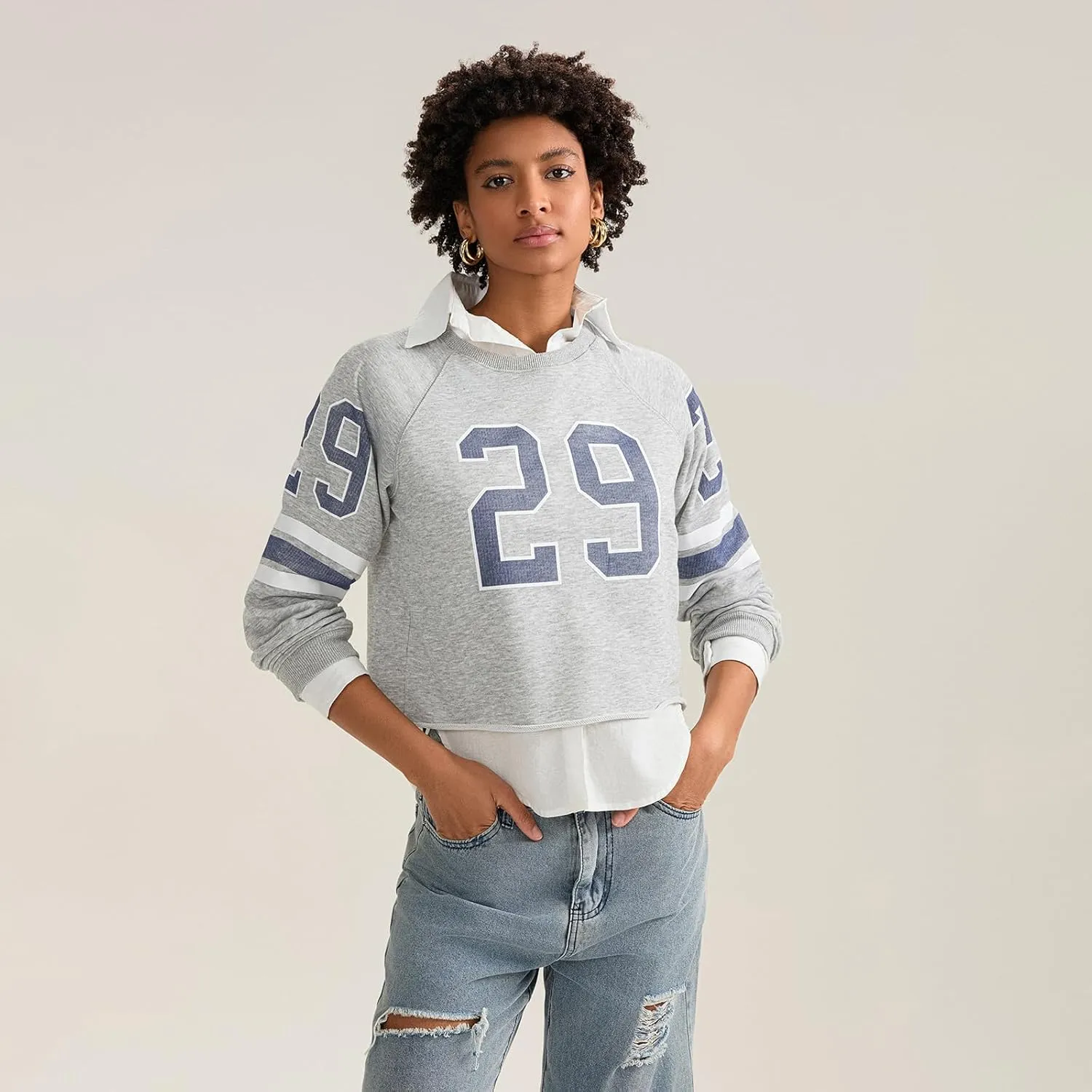 KOSUSANILL Oversized Sweatshirt for Women Y2K Graphic Crewneck Pullover Sweater Loose Fit Long Sleeve T-Shirt Top Fall