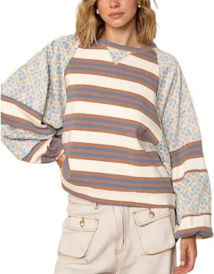 KOSUSANILL Oversized Sweatshirt for Women Y2K Graphic Crewneck Pullover Sweater Loose Fit Long Sleeve T-Shirt Top Fall