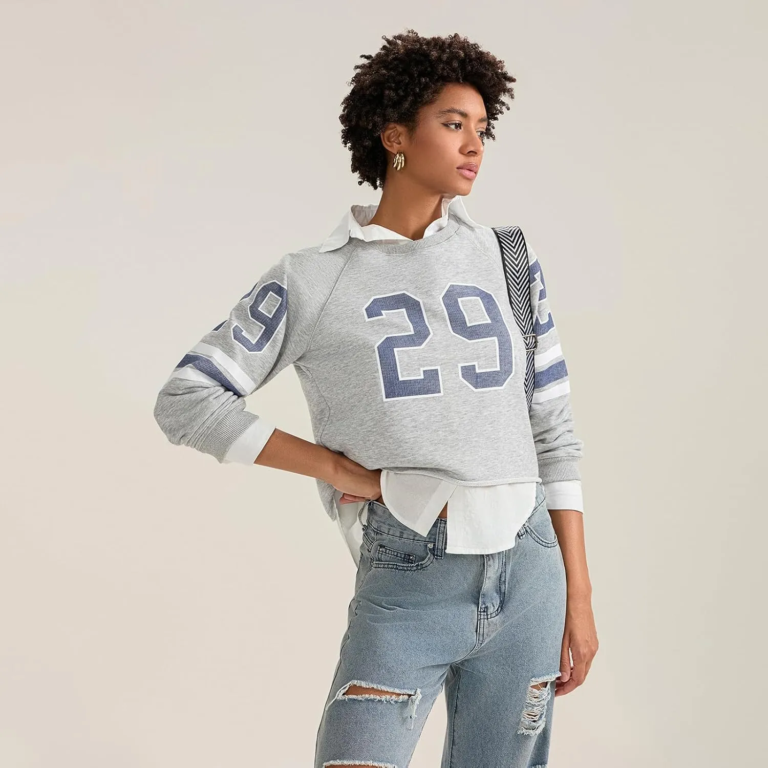 KOSUSANILL Oversized Sweatshirt for Women Y2K Graphic Crewneck Pullover Sweater Loose Fit Long Sleeve T-Shirt Top Fall