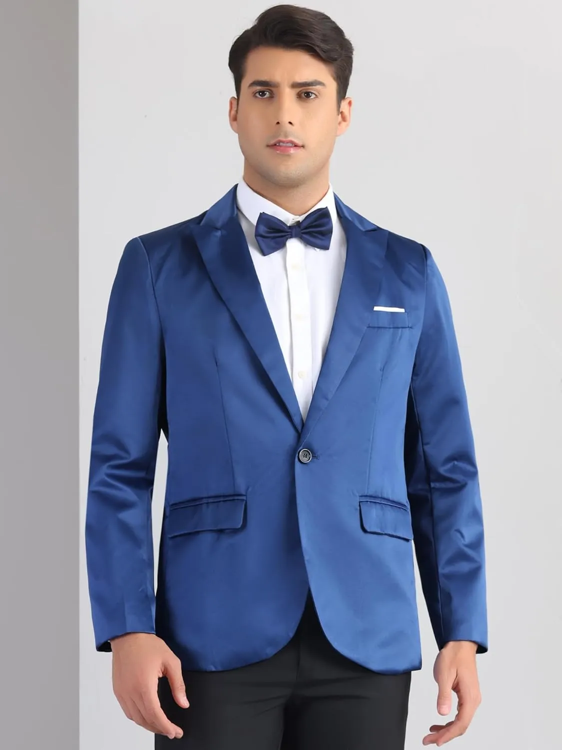 Lars Amadeus Formal Blazer for Men's Single Breasted Peak Lapel Business Suit Jacket Classic Sport Coats