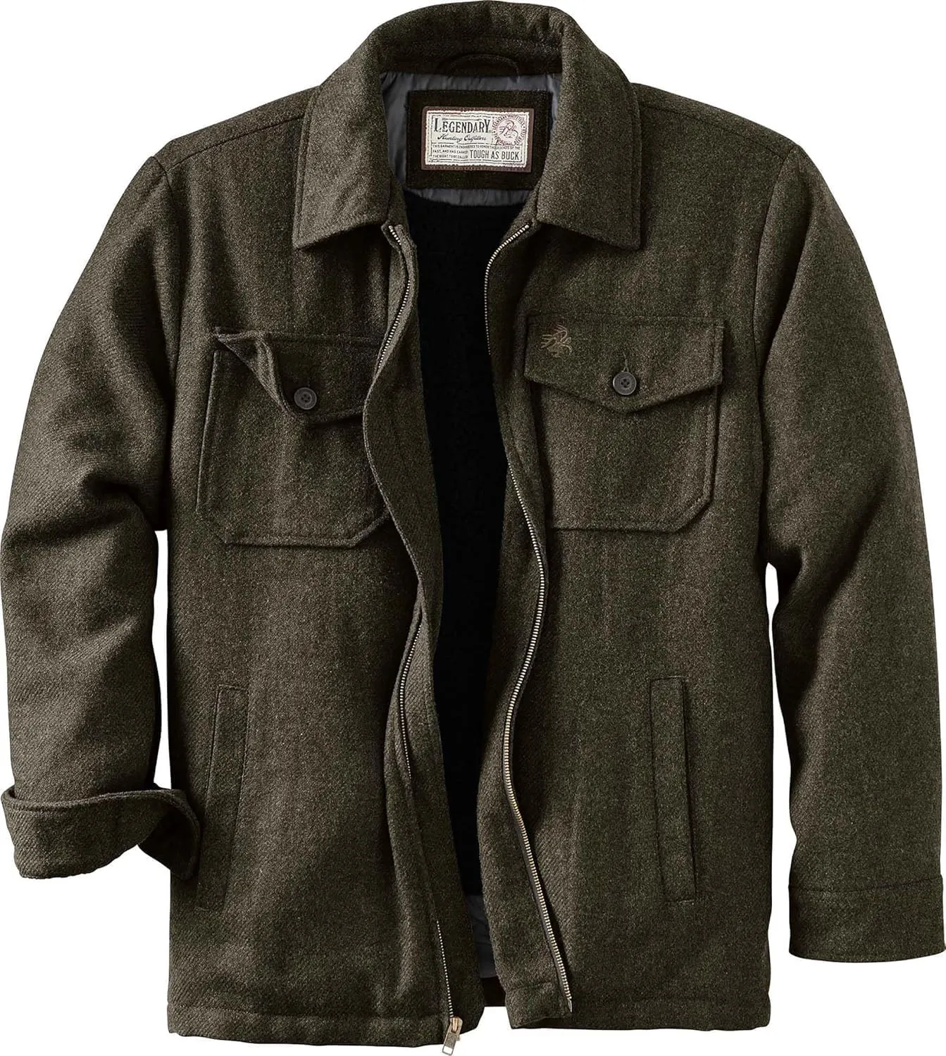 Legendary Whitetails Men's Outdoorsman Wool Coat Winter Outerwear Jacket Berber Lined Work Clothing