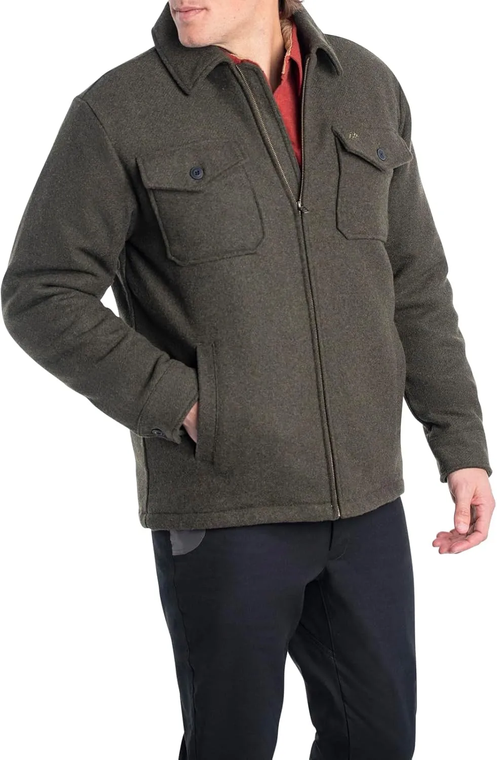 Legendary Whitetails Men's Outdoorsman Wool Coat Winter Outerwear Jacket Berber Lined Work Clothing