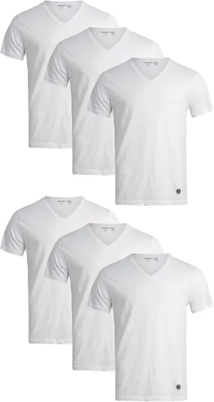 Life is Good Mens Undershirts - 6 Pack Lightweight Breathable Cotton Crewneck and V-Neck T Shirts for Men (Sizes: S-XL)