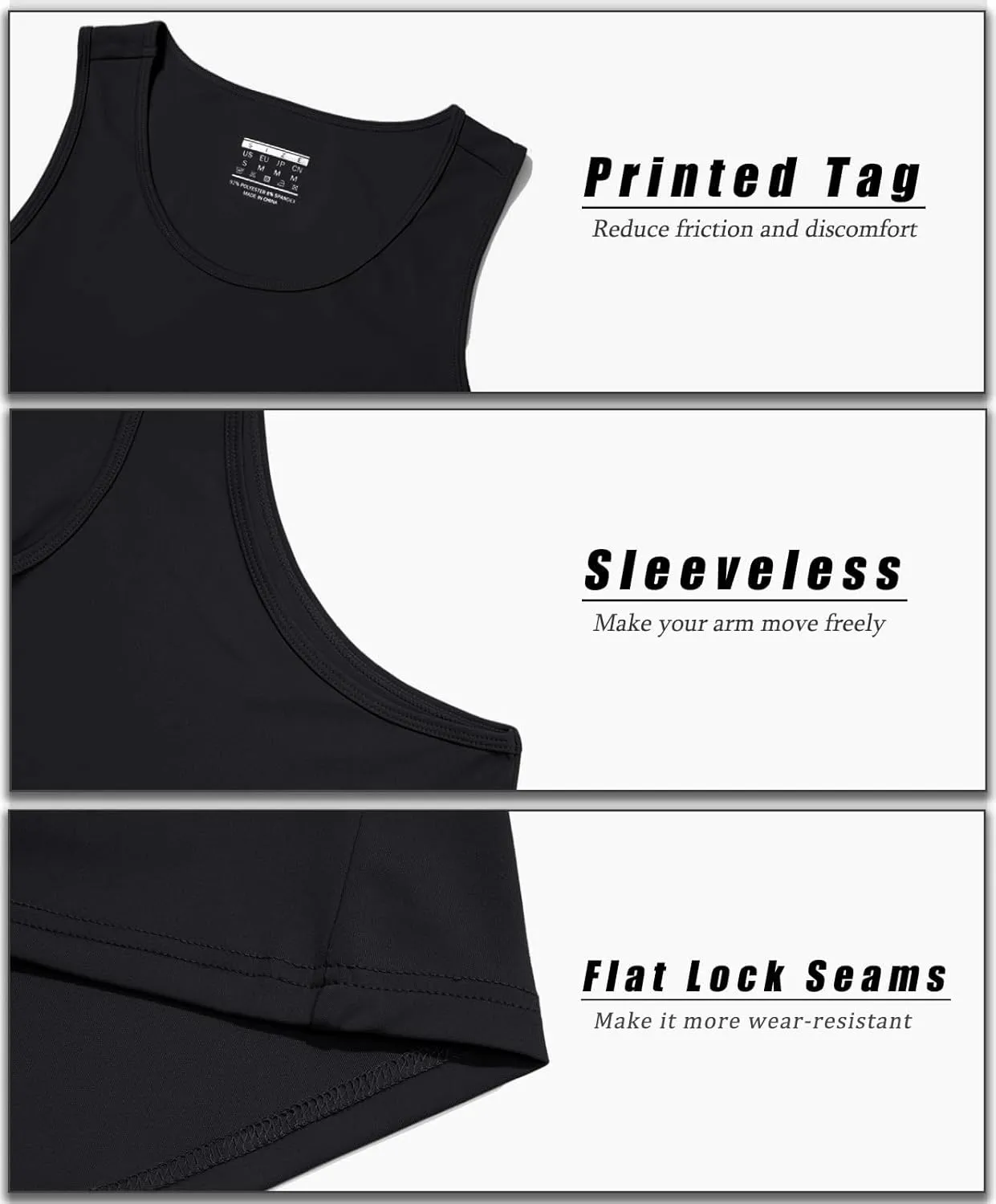 MAGCOMSEN Men's UPF 50  Tank Top Quick Dry Summer Workout Muscle Sleeveless Shirts for Swim Beach Bodybuilding
