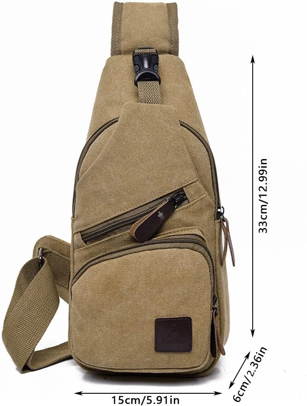 Men Messenger Bags Fashion Outdoor Canvas Chest Bags Bike Functional Pocket Travel Backpack Bears (Blue, One Size)