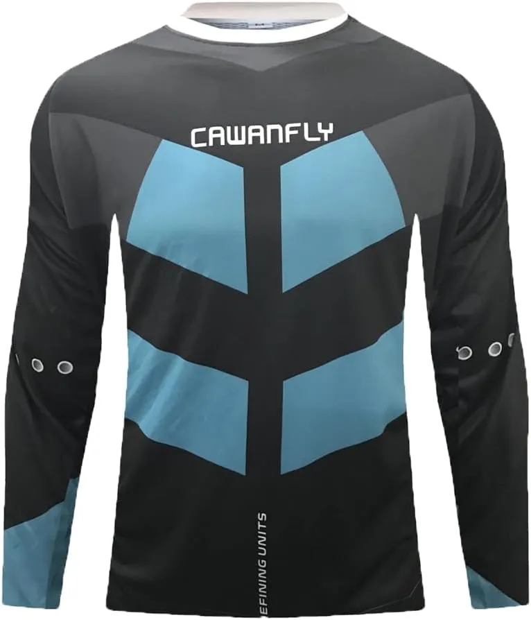 Men's Cycling Jersey Mountain Bike Motorcycle Tops Downhill Shirts Long Sleeve Quick-Dry Bicycle Racing Clothes