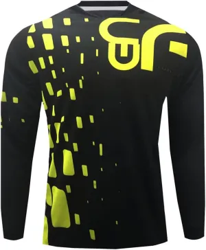 Men's Cycling Jersey Mountain Bike Motorcycle Tops Downhill Shirts Long Sleeve Quick-Dry Bicycle Racing Clothes