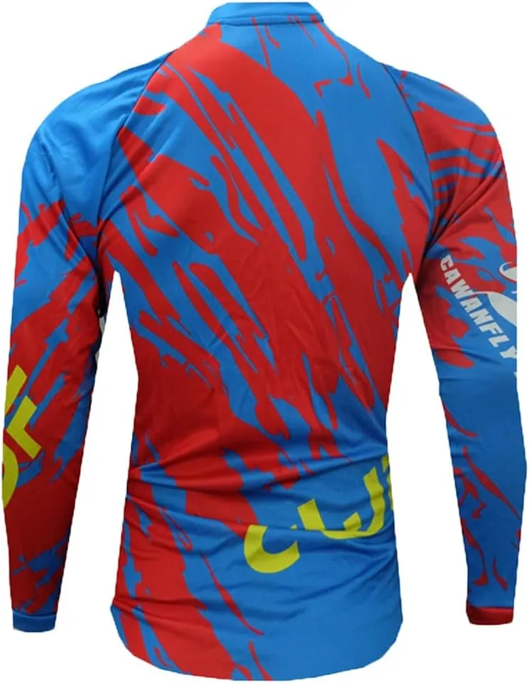 Men's Cycling Jersey Mountain Bike Motorcycle Tops Downhill Shirts Long Sleeve Quick-Dry Bicycle Racing Clothes
