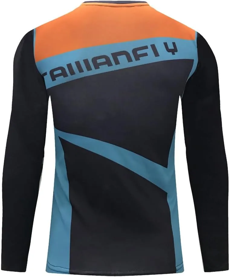 Men's Cycling Jersey Mountain Bike Motorcycle Tops Downhill Shirts Long Sleeve Quick-Dry Bicycle Racing Clothes