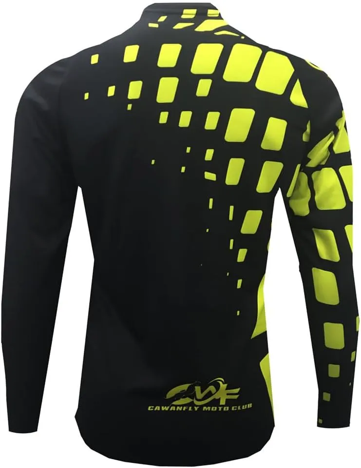 Men's Cycling Jersey Mountain Bike Motorcycle Tops Downhill Shirts Long Sleeve Quick-Dry Bicycle Racing Clothes