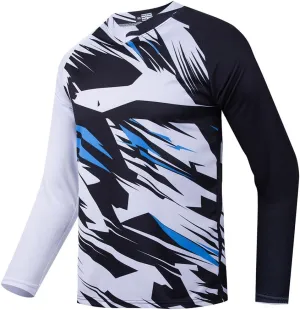 Men's Mountain Bike Jersey Long Sleeve Off-Road Racing Downhill Motocross Shirts Quick Dry&Moisture-Wicking Tops