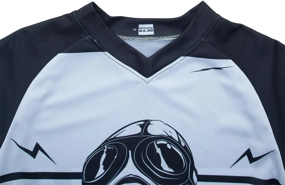 Men's Mountain Bike Jersey Long Sleeve Off-Road Racing Downhill Motocross Shirts Quick Dry&Moisture-Wicking Tops