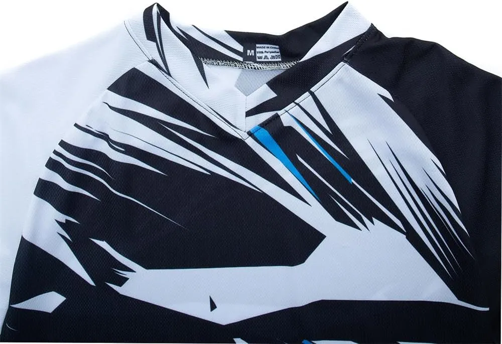 Men's Mountain Bike Jersey Long Sleeve Off-Road Racing Downhill Motocross Shirts Quick Dry&Moisture-Wicking Tops