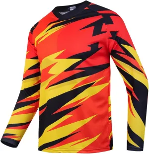 Men's Mountain Bike Jersey Long Sleeve Off-Road Racing Downhill Motocross Shirts Quick Dry&Moisture-Wicking Tops