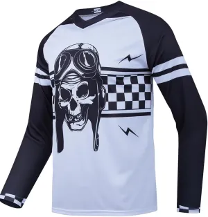Men's Mountain Bike Jersey Long Sleeve Off-Road Racing Downhill Motocross Shirts Quick Dry&Moisture-Wicking Tops