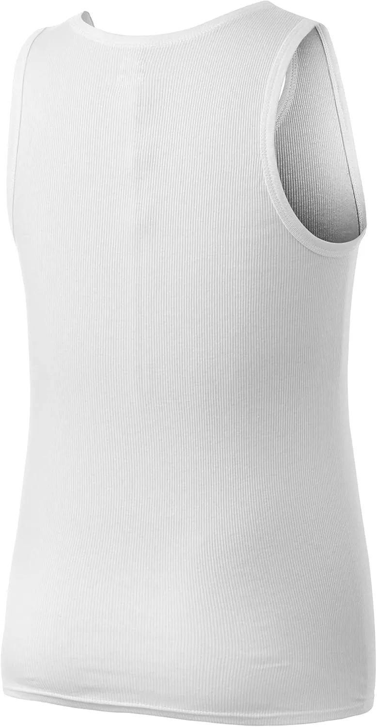 Men's Multi-Pack Ribbed Tank Tops A-Shirts - Sleeveless Workout Undershirts